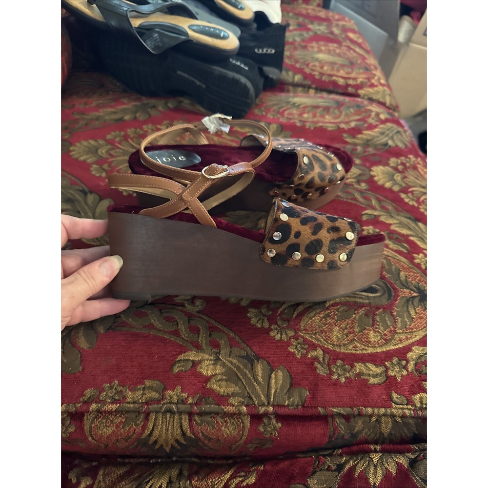 Joie Galla Leopard Platform Sandal Sz 8.5